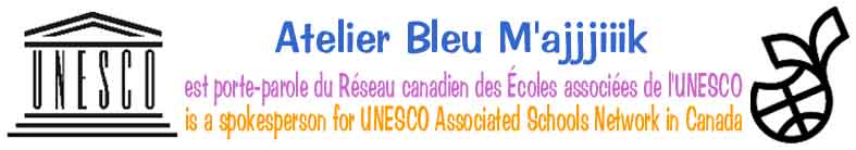 Logo de L'Atelier Bleu M'ajjjiiiik est porte-parole du rSEAU des cole associes de l'UNESCO